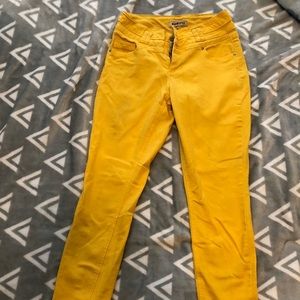 Yellow high waisted jeans